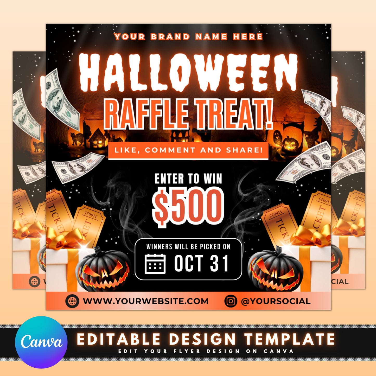 halloween raffle treats prizes fun scary spooky free candy costumes games activities