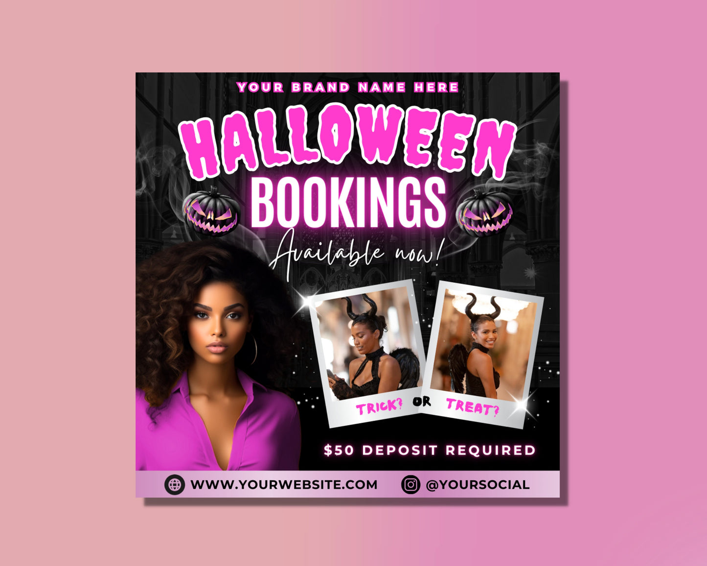 halloween bookings beauty makeup hair book now appointments nails costume transformation special offers