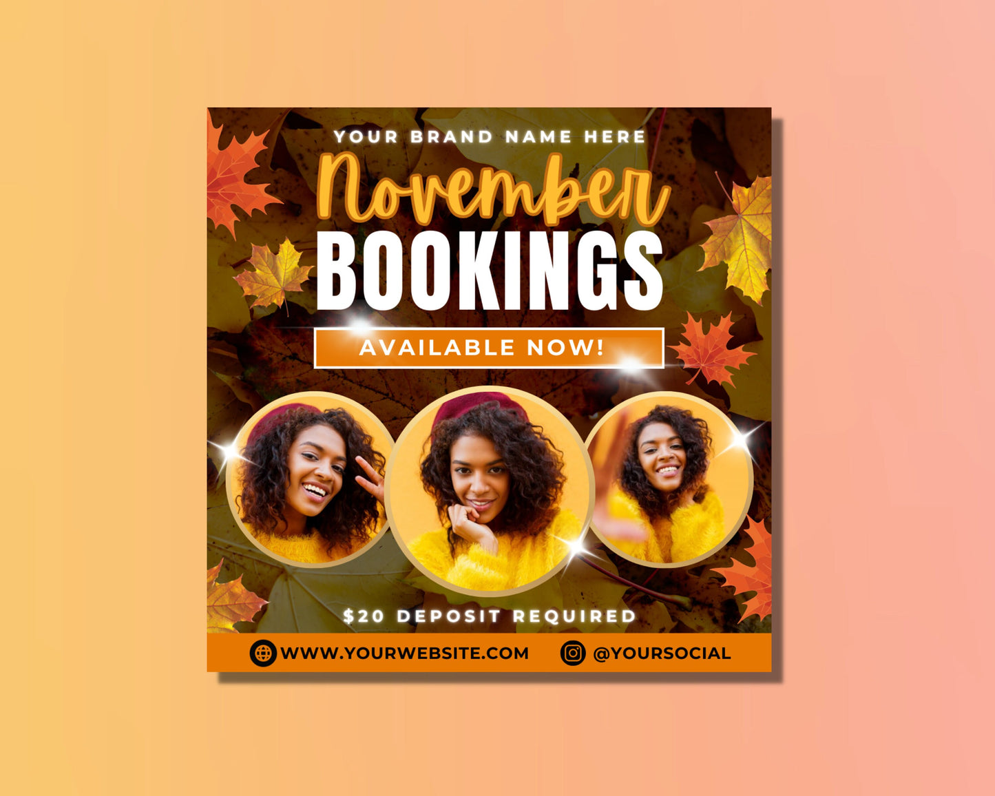 november halloween bookings beauty makeup hair nails lash appointment transformation special offers discount