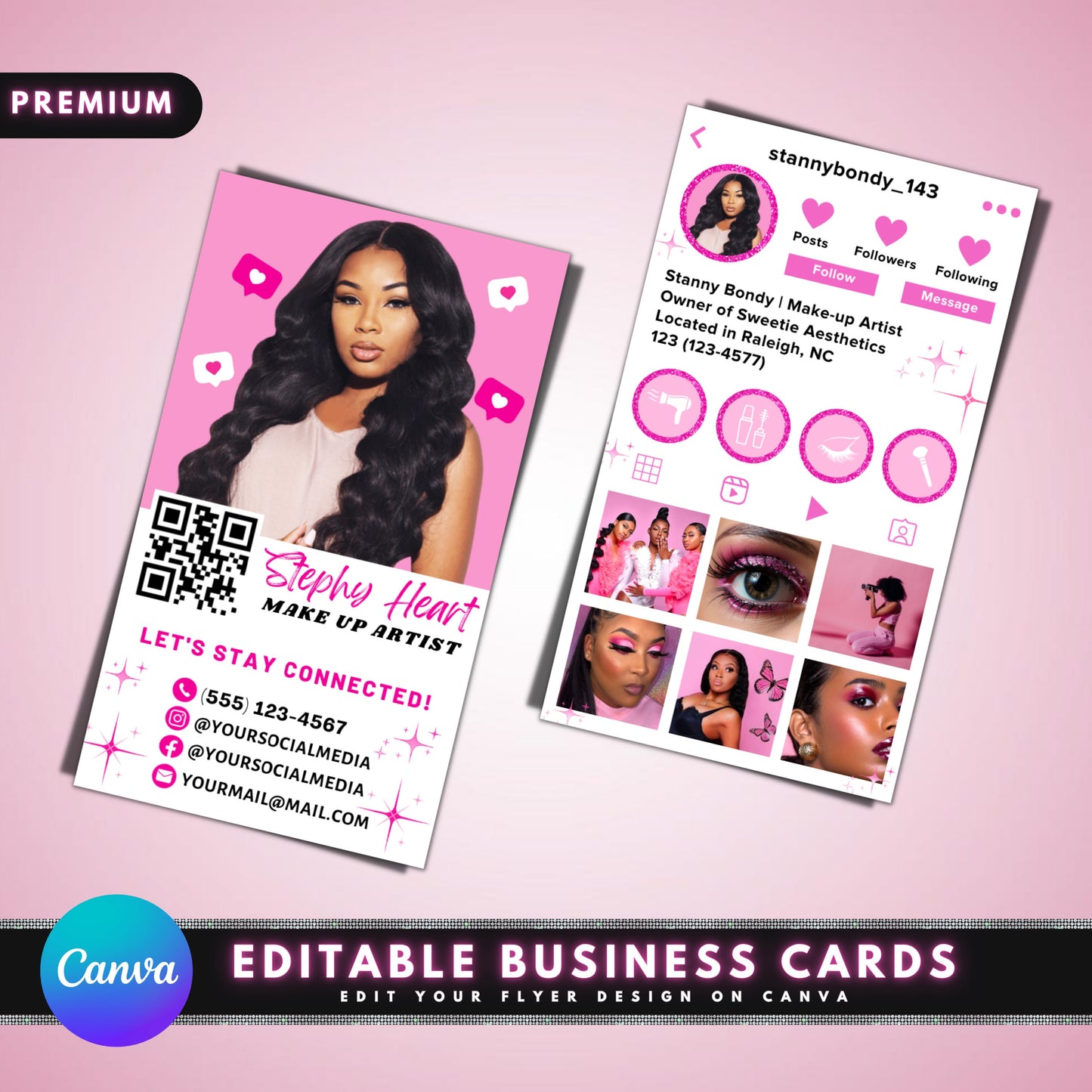 instagram business card template social media marketing branding design professional creative unique eye-catching downloadable customizable