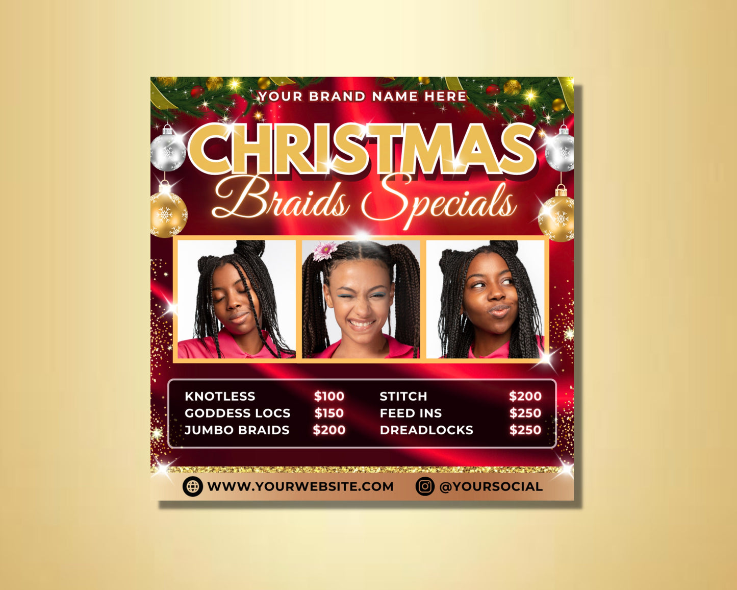 christmas braids holiday hairstyles festive hair party-ready hair special occasion hair braided styles box braids cornrows goddess braids fulani braids micro braids crochet braids senegalese twists marley twists hair extensions weaves sew-ins