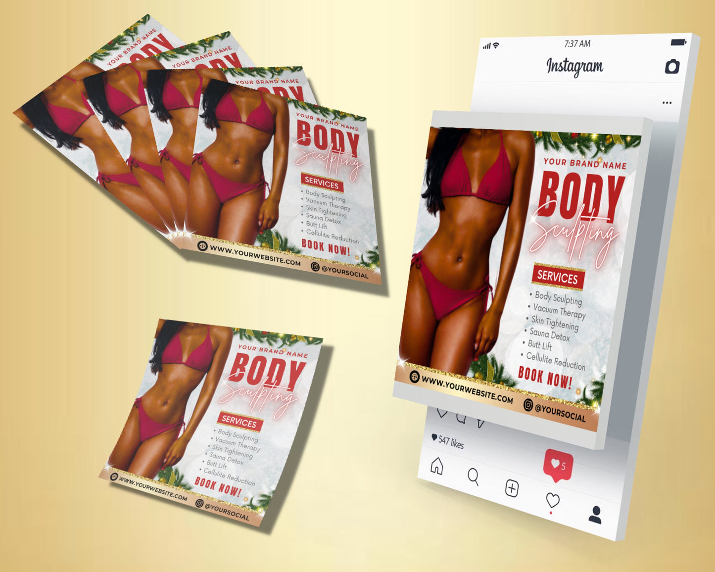 body contouring christmas gift yourself special offer limited time look your best for the holidays achieve the body you&#39;ve always wanted non-invasive painless safe and effective body sculpting butt lift cellulite reduction body spa sauna detox