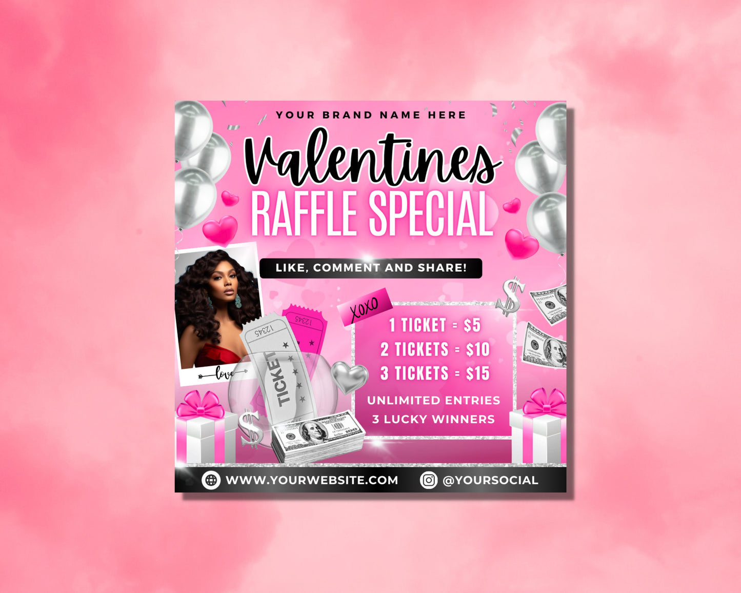 valentine&#39;s day raffle win big this valentine&#39;s love is in the air, prizes everywhere! be mine, be lucky! chance to win enter this raffle! spread the love, and win big bucks! cupid&#39;s approved prizes giveaway chance drawing