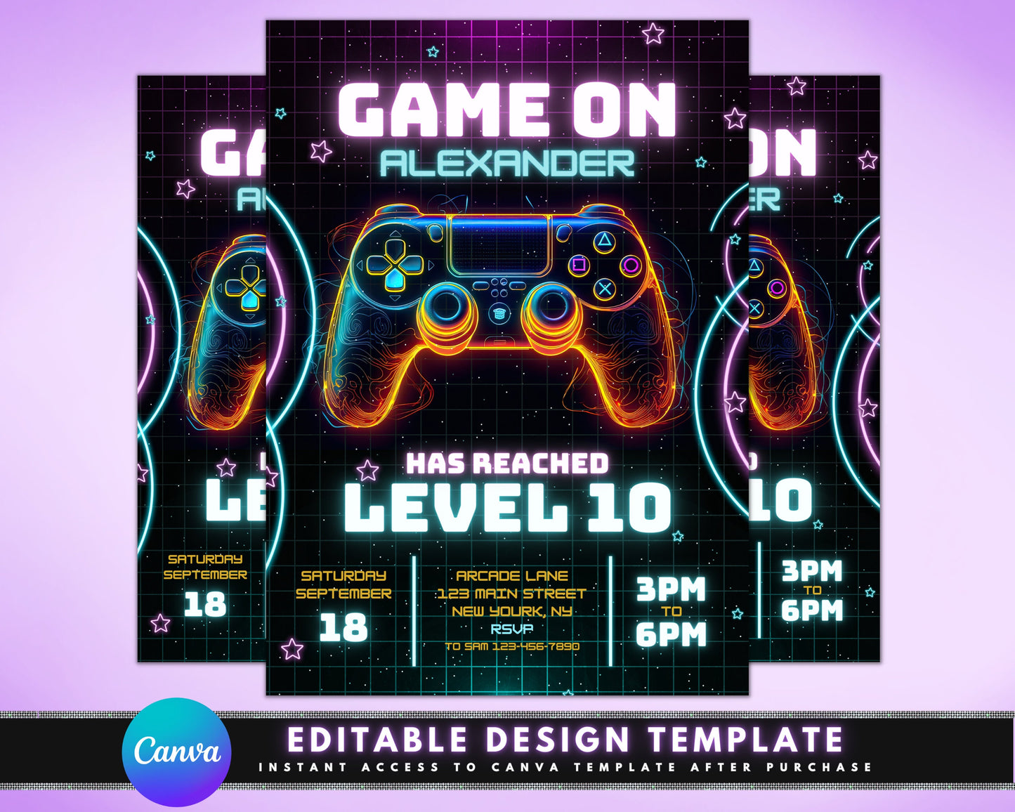 gamer birthday level up! game on! join the party quest! birthday bash winner winner, birthday dinner! epic loot awaits! prepare to be pwned! gg, see you there prizes and giveaways epic photo booth livestream the party unleash your inner gamer