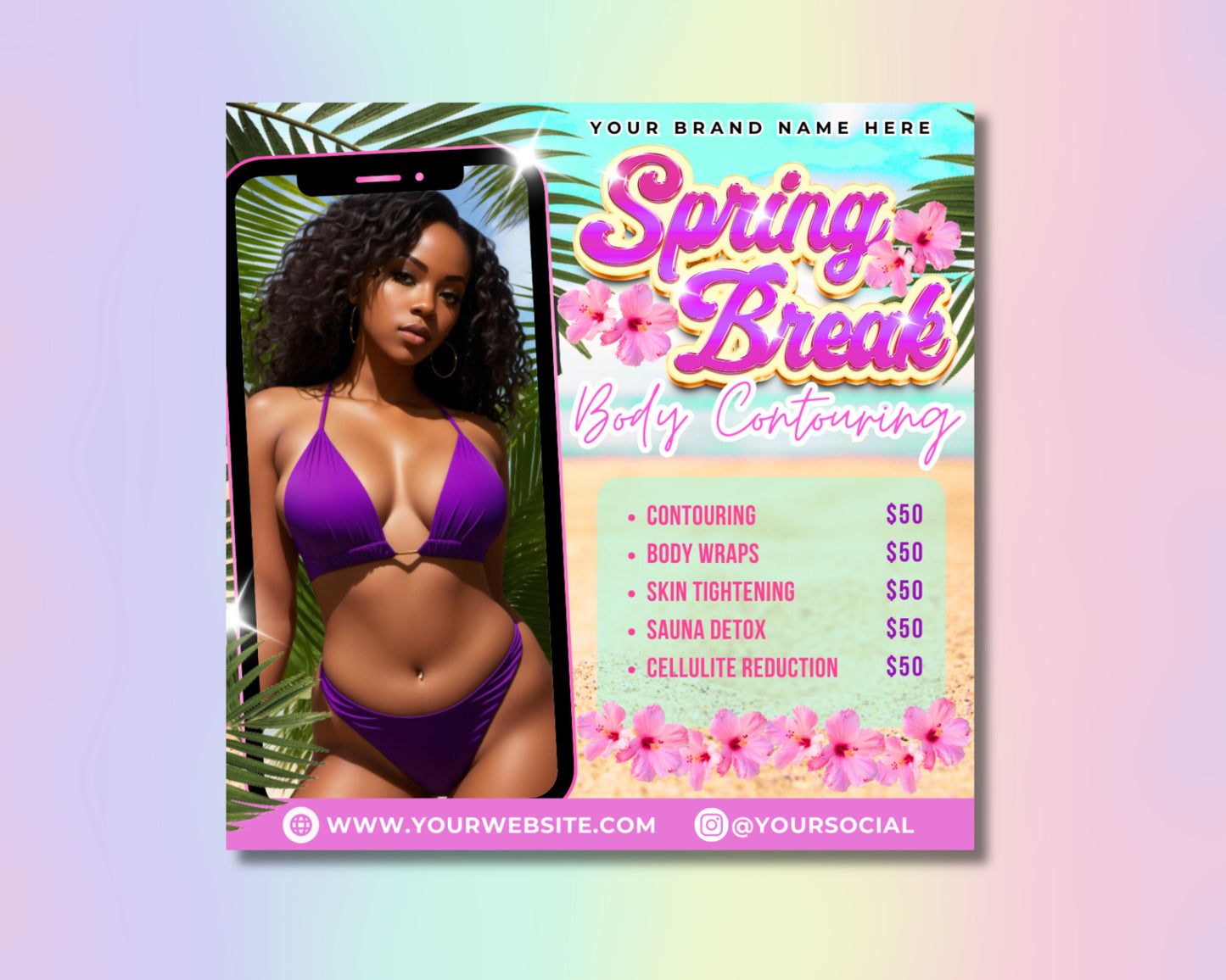 spring break body contouring beach body ready summer shape up look your best non-surgical pain-free fast results confidence boost sculpting smoothing toning cellulite reduction fat reduction inches lost safe effective affordable professionals