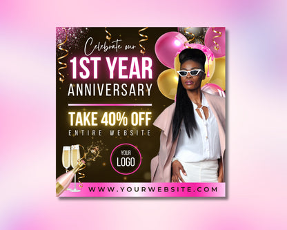 1 Year Strong Celebrating 1 Year First Anniversary! Anniversary Specials Discounts & Deals Limited-Time Offers Free Gift with Purchase Client Appreciation Event Milestone Community Commitment Dedication Anniversary Specials Anniversary Deals