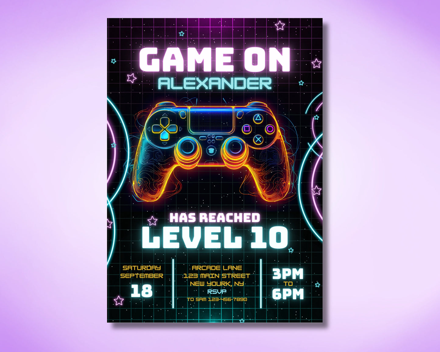 gamer birthday level up! game on! join the party quest! birthday bash winner winner, birthday dinner! epic loot awaits! prepare to be pwned! gg, see you there prizes and giveaways epic photo booth livestream the party unleash your inner gamer