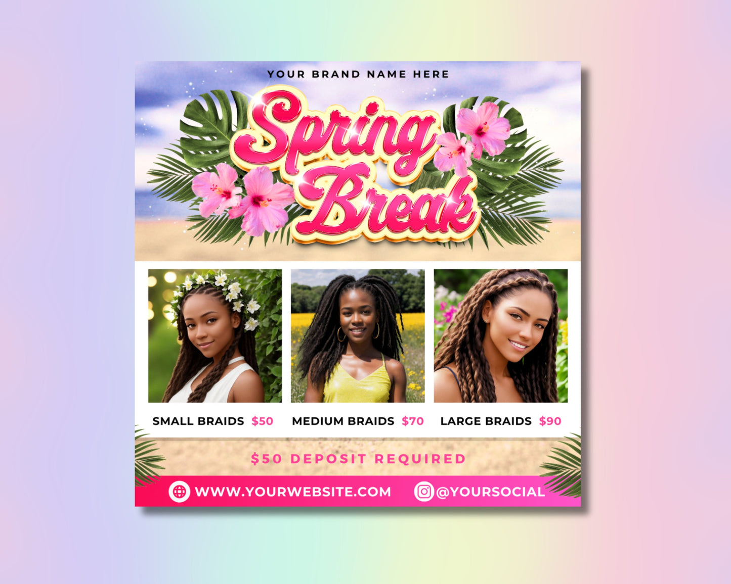 spring break ready hair spring break styles braids for the beach festival hair inspiration box braids crochet braids cornrows senegalese twists faux locs hair extensions bantu knots beach waves updos book your appointment spring break hair