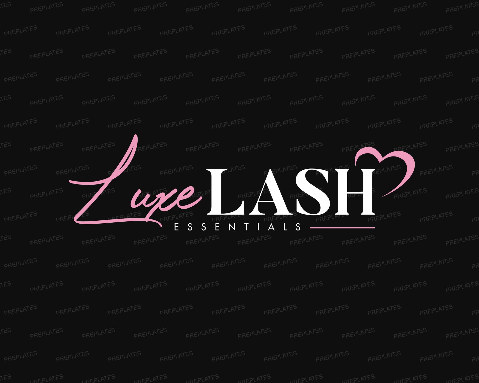 Lash logo template Beauty salon logo template Eyelash extension logo template Lash artist logo template Feminine logo template Eyelashes Eye Makeup Beauty Hearts Editable Premade DIYElegant Glamorous Luxury Minimalist Modern Playful Beauty Logo Pink