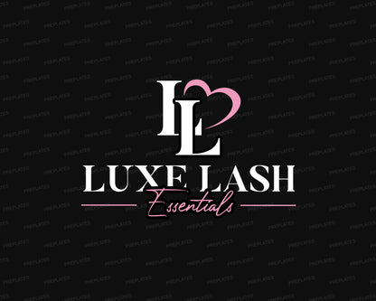 Lash logo template Beauty salon logo template Eyelash extension logo template Lash artist logo template Feminine logo template Eyelashes Eye Makeup Beauty Hearts Editable Premade DIYElegant Glamorous Luxury Minimalist Modern Playful Beauty Logo Pink