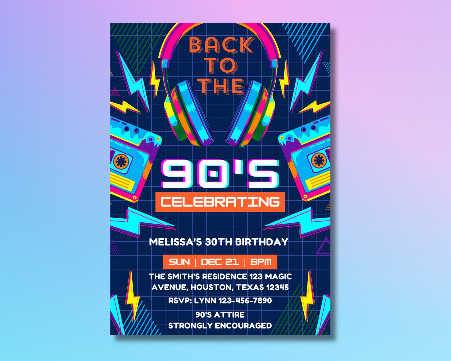 retro 90s nostalgia neon grunge arcade cassette tapes floppy disks denim graffiti tie-dye geometric shapes furbys tamagotchis pagers boomboxes skateboards scrunchies grunge band t-shirts cloud cli cli art funky fresh patternstotally 90s birthday bash