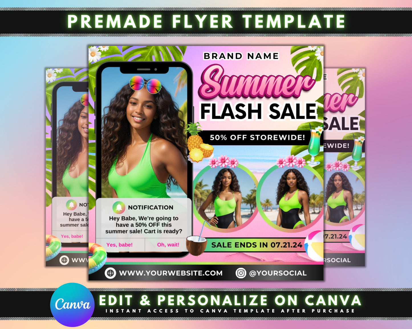 flash sale boutique sale sale flyer fashion flyer discount flyer summer sale spring sale summer flash sale storewide sale new arrivals clearance sale limited time offer shop now don&#39;t miss out clothing shoes beauty lash sale hair sale apparel