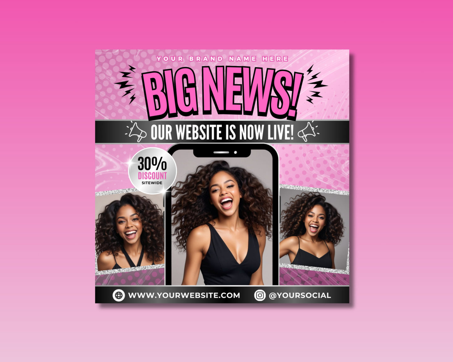 new website launch grand opening we&#39;re live! visit us now! explore our new website sign up today! get exclusive offers learn more beauty cosmetics skincare makeup haircare glamorous modern sleek elegant discounts special offers limited time