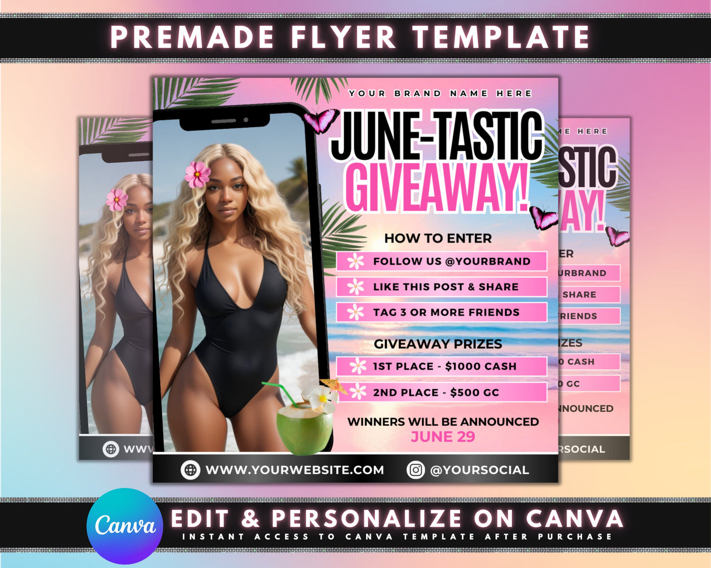 june giveaway raffle beauty win big free beauty products summer glow up makeup must-haves skincare essentials haircare haul lash lift & tint mani-pedi package enter to win miss out limited time offer bold & beautiful summer vibes glamorous