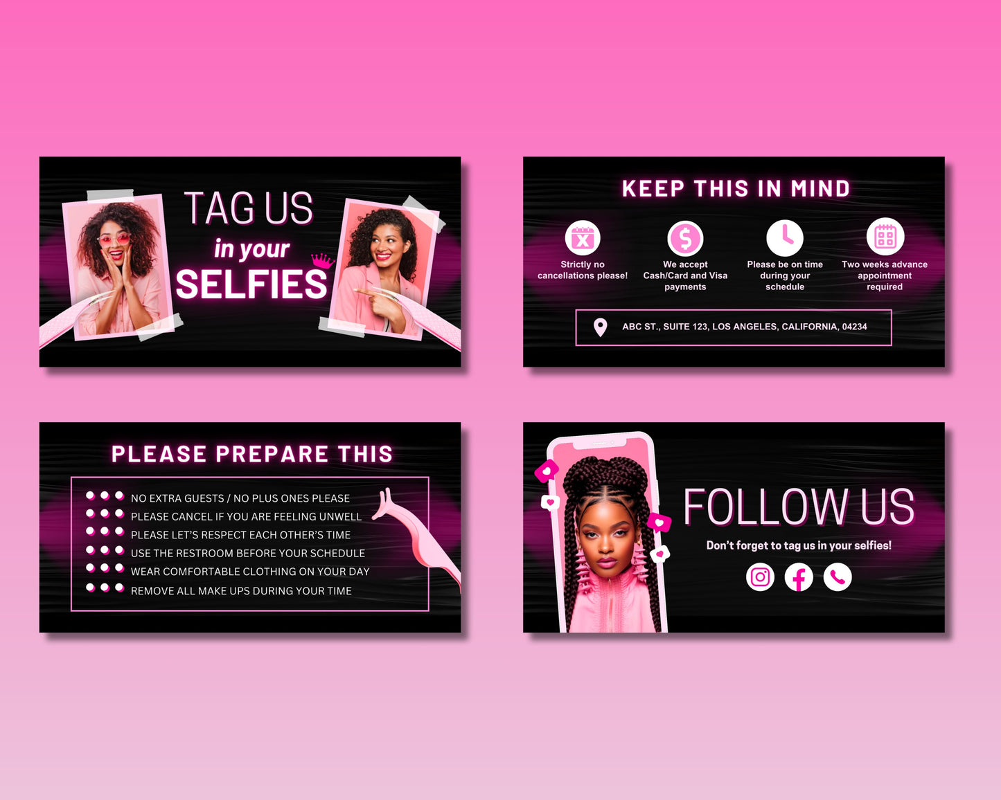 hair salon acuity template pink and black web design lash artist hairstyling services hair extensions beauty salon nail salon spa makeup artist acuity acuity scheduling template acuity website template appointment booking template premade designs