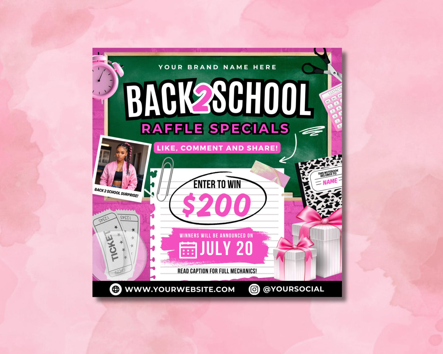 back to school beauty raffle giveaway free stuff win prizes makeup haircare skincare school supplies stylish new look confidence get ready for school look your best must-haves top trends pampering self-care school year limited time only