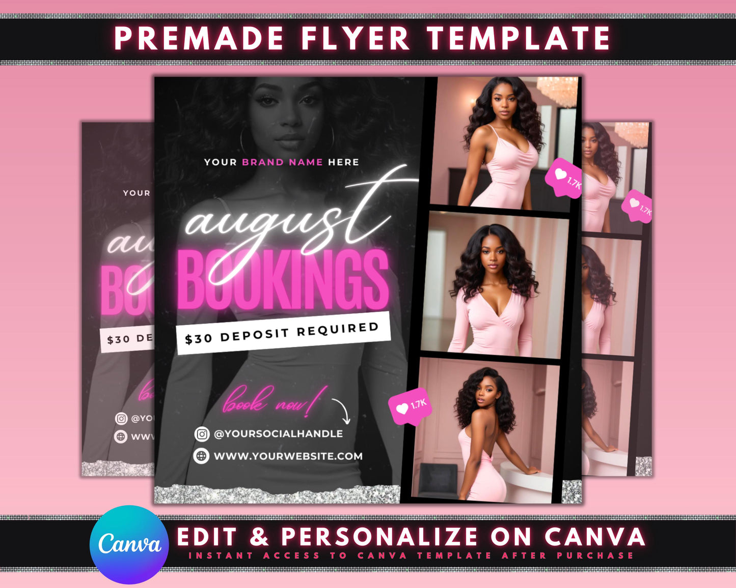 august promotions back to school deals summer hair treat yourself relaxation self-care haircut hairstyling hair color highlights nails manicure pedicure facial massage waxing limited time only dont miss out book your appointment today calendar flyer