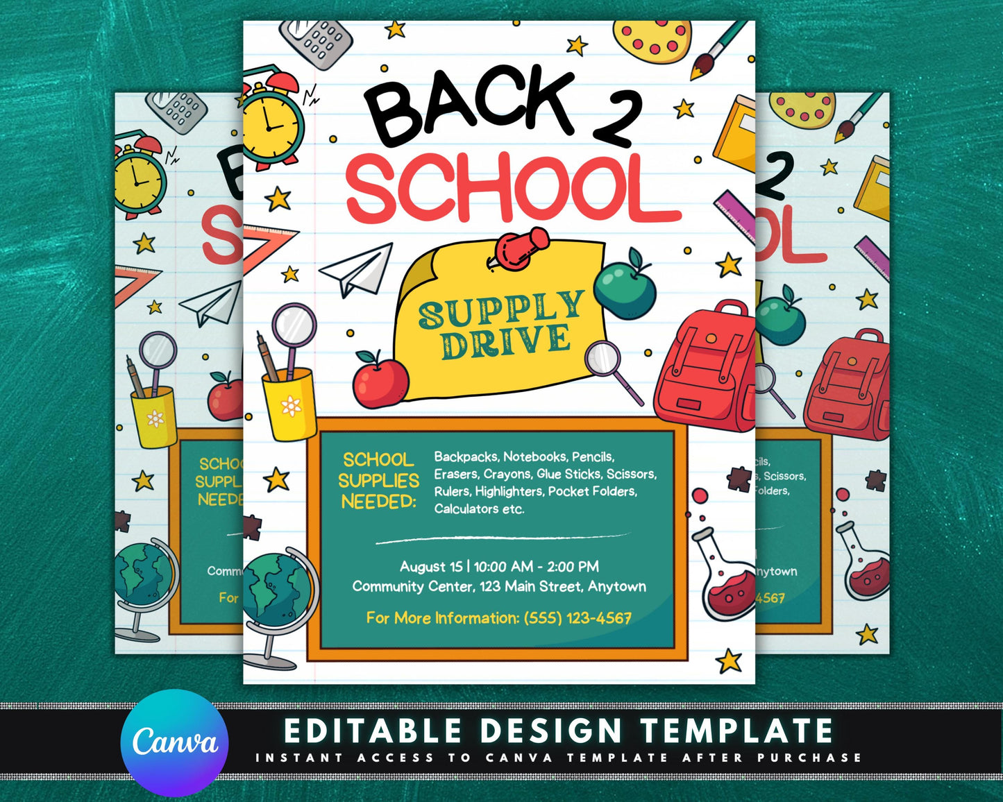 back to school school supplies donation drive help a student donate supplies school essentials backpacks notebooks pens pencils crayons markers glue scissors rulers donations accepted drop-off location deadline contact information support education