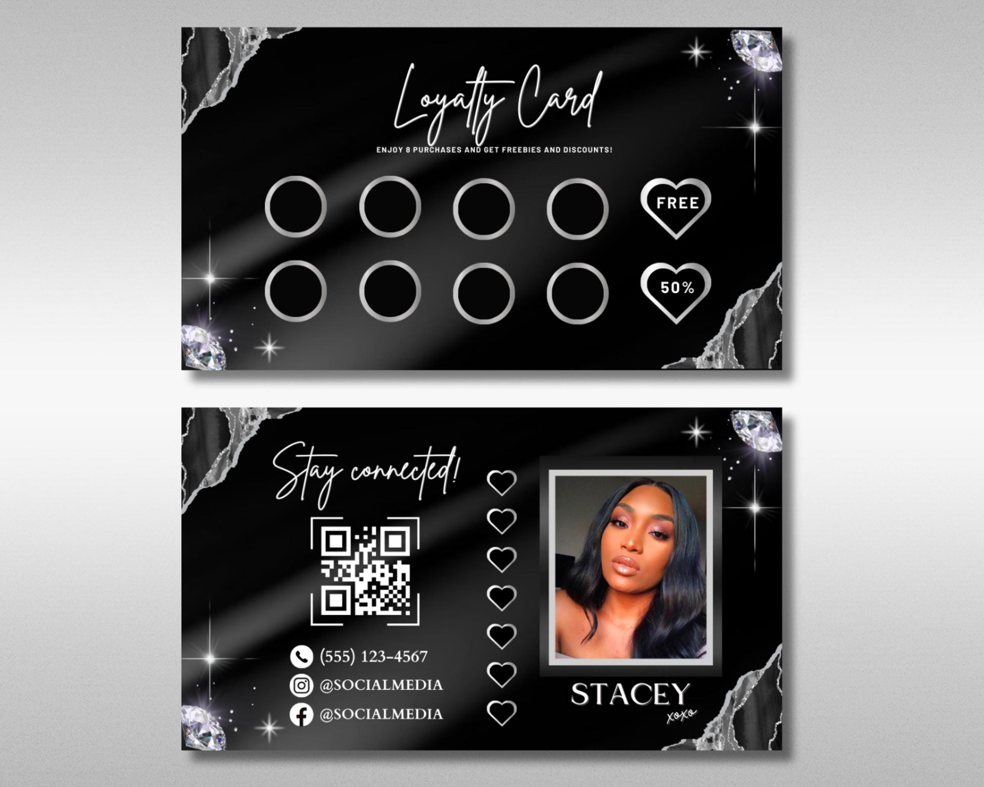 loyalty card template salon business card business card design loyalty program customer retention reward card punch card customer loyalty marketing materials salon loyalty card beauty salon business card hair salon loyalty card spa loyalty card