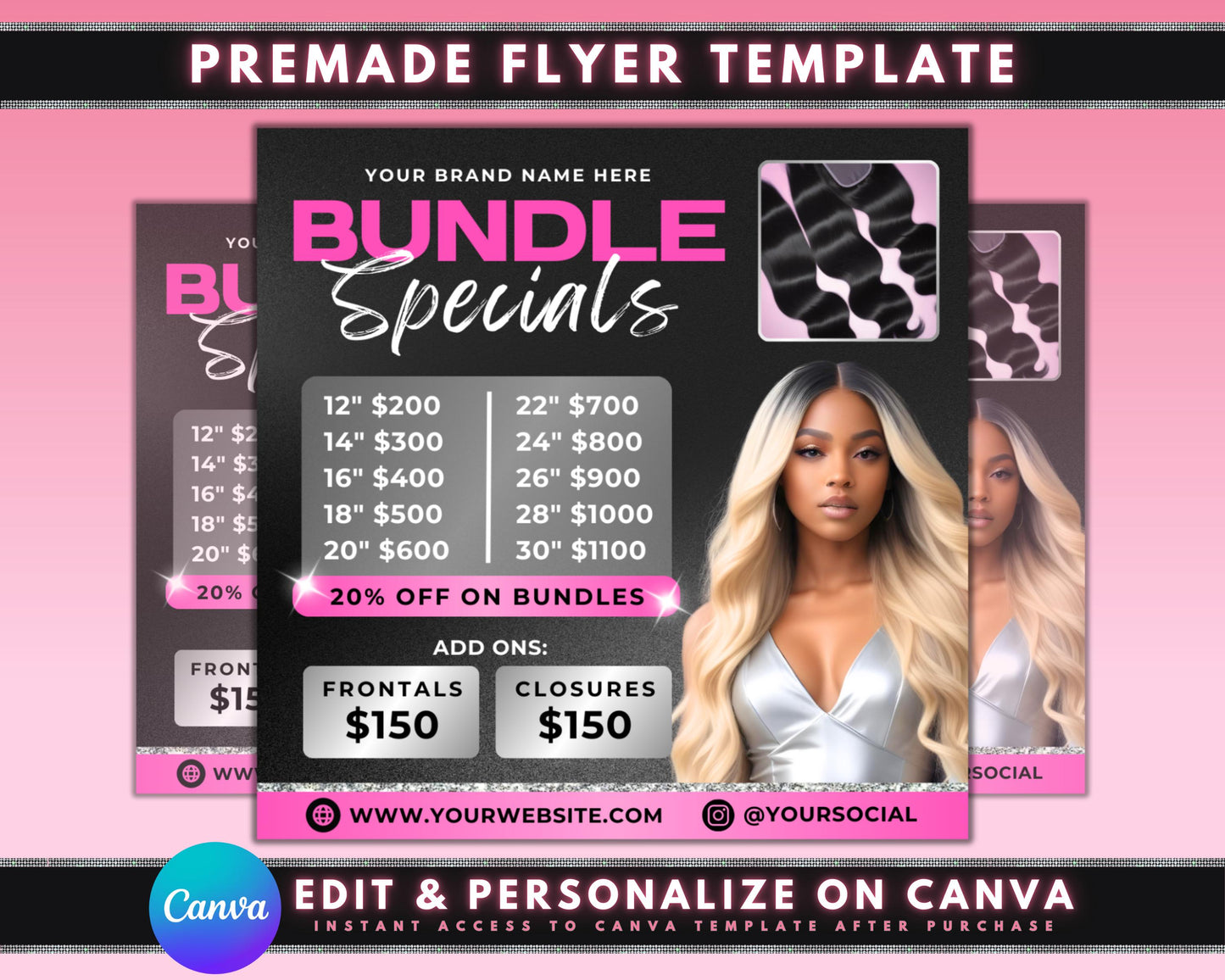 hair bundle deals hair bundle flyer hair bundle sale hair bundle promotion hair bundle discount hair bundle offer hair bundle package hair bundle template straight hair bundles body wave hair loose wave hair closure deals frontal deals wig deals