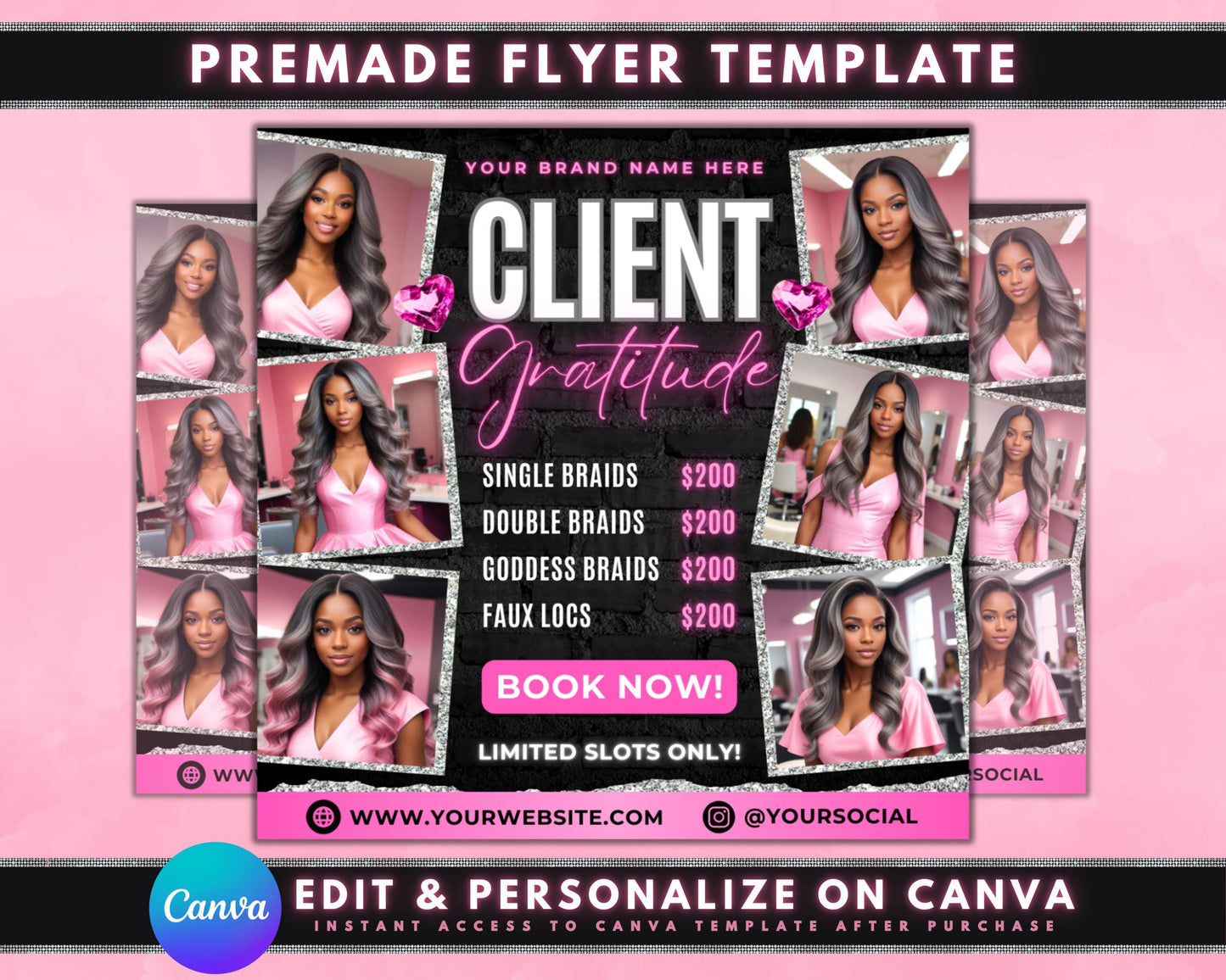 client appreciation thank you you are valued because you deserve it special offers exclusive deals haircut & style makeup application skincare treatments facials massages waxing lashes brows nails braids braids sale knotless jumbo braids deals