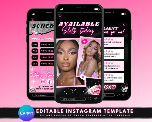 Instagram Stories template Booking template Appointment booking Online booking Reservation template Social media booking Mobile booking Quick booking Easy booking Customizable template Appointment scheduler template Reservation form template