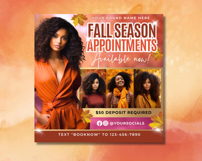 Fall Autumn Seasonal Bookings Reservations Appointment Giveaway Contest Prize Special Offer Discount Promo Fall Specials Limited Time Offer Seasonal Packages Fall Foliage Halloween Thanksgiving Black Friday Cyber Monday Holiday Season