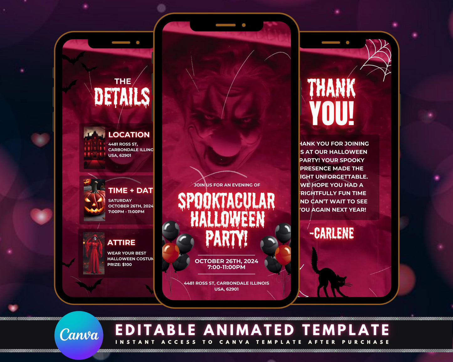 animated halloween invitation halloween party invite template halloween invitation halloween party invitation ideas halloween party flyer halloween party poster location date and time attire thank you note costume party horror party video invite