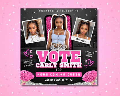 Homecoming Queen Vote Election Candidate Ballot Election Day School Spirit Student Government Campus Life Homecoming Reunion Alumni Event Gathering Celebration Party Social Crown Sash Gown Pageant Cheerleader Homecoming Parade School Spirit Items