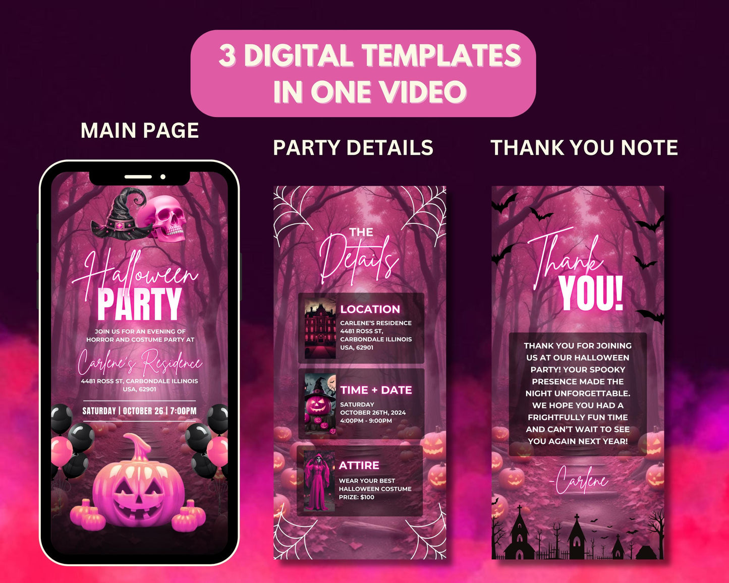 animated halloween invitation halloween party invite template halloween invitation halloween party invitation ideas halloween party flyer halloween party poster location date and time attire thank you note costume party horror party video invite