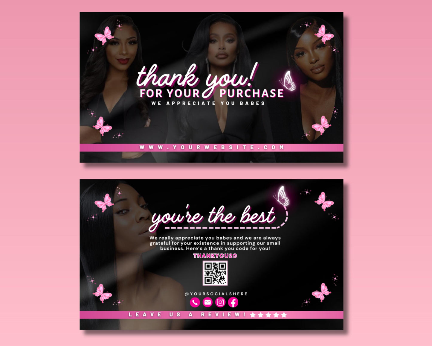 thank you! we appreciate your business! we loved having you! looking forward to your next visit! your satisfaction is our priority! thank you for choosing us! your trust means the world to us! let us pamper you again soon! tag us selfie card