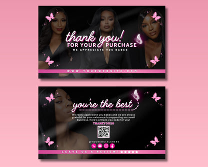 Thank you! We appreciate your business! We loved having you! Looking forward to your next visit! Your satisfaction is our priority! Thank you for choosing us! Your trust means the world to us! Let us pamper you again soon! Tag Us Selfie Card