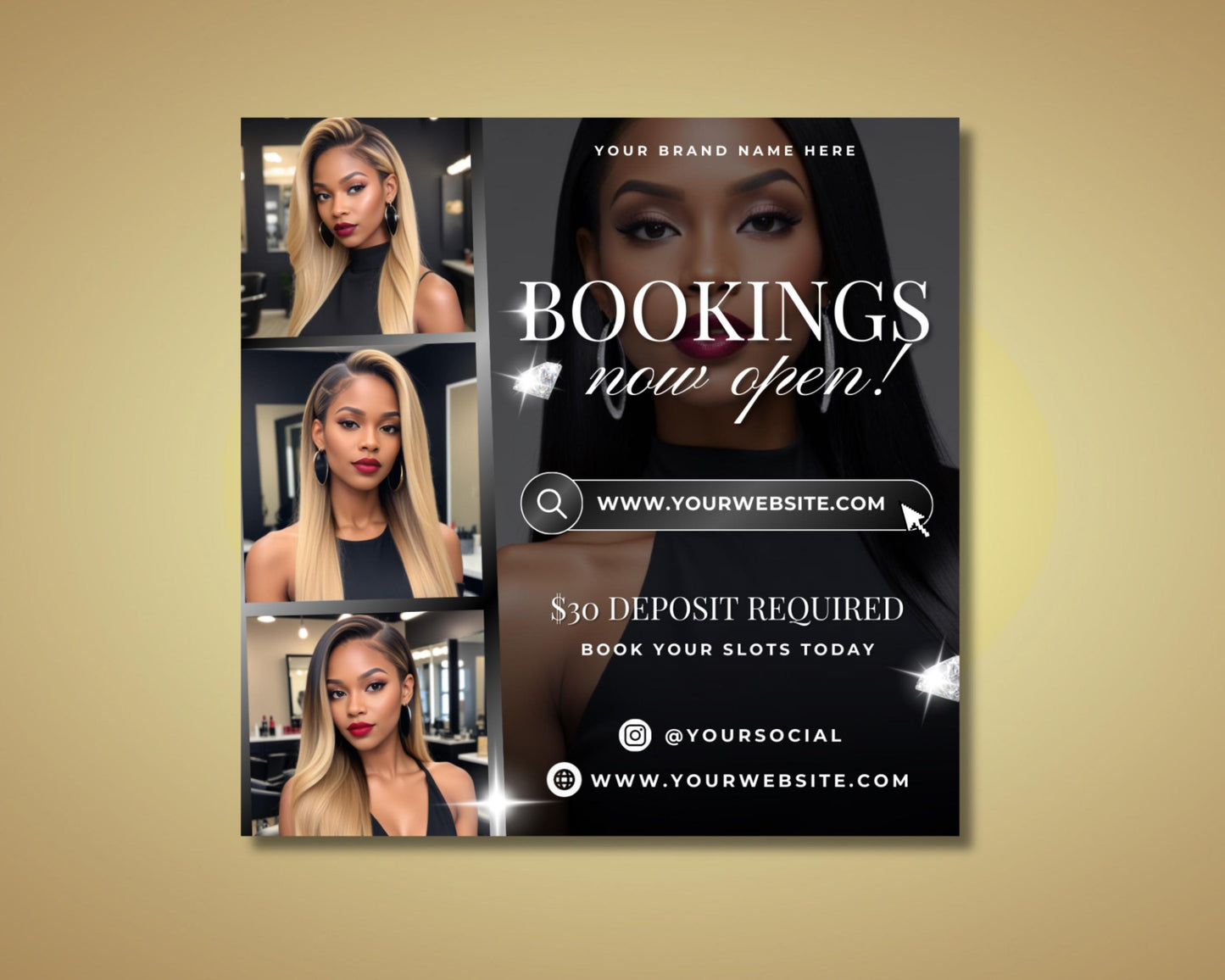 modern salon luxury salon beauty salon hair salon spa salon booking hair salon beauty salon nail salon spa appointment booking schedule services promotions discounts offers booking flyer appointment flyer promotional flyer marketing material