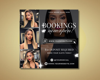 Modern salon Luxury salon Beauty salon Hair salon Spa Salon booking Hair salon Beauty salon Nail salon Spa Appointment Booking Schedule Services Promotions Discounts Offers Booking flyer Appointment flyer Promotional flyer Marketing material