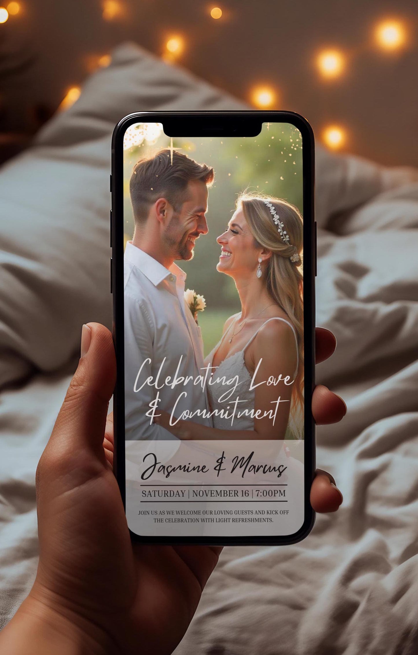 animated wedding invitation digital animated wedding invitation wedding video invitation online e-invite motion graphics custom personalized animation video editing sound design wedding dress suit rings hearts flowers cake champagne dancing kissing