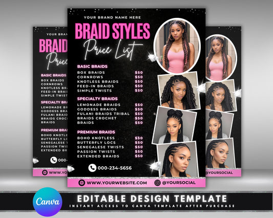 Braids
Hairstyles
Hair braiding
Hair salon
Beauty salon
Price list
Menu
Services
Pricing
Rates
Offers
Discounts
Promotions
Box braids
Cornrows
Senegalese twists
Crochet braids
Feed-in braids
Knotless braids
Micro braids
Jumbo braids
Braid patterns