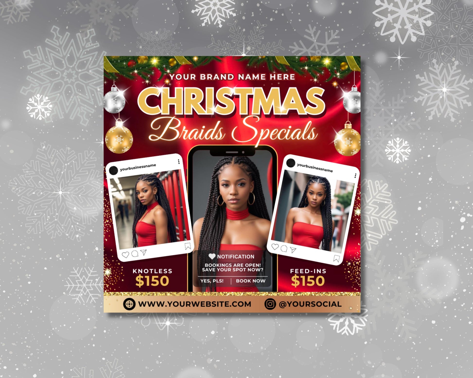 Christmas
Holiday
Winter
Festive
Braids
Hairstyle
Hair
Beauty
Salon
Hair Salon
Hairdresser
Stylist
Hair Styling
Hair Accessories
Hair Products
Hair Care
Hair Trends
Bundle
Deal
Offer
Discount
Sale
Promotion
Limited Time
Special Offer
Knotless
Locs